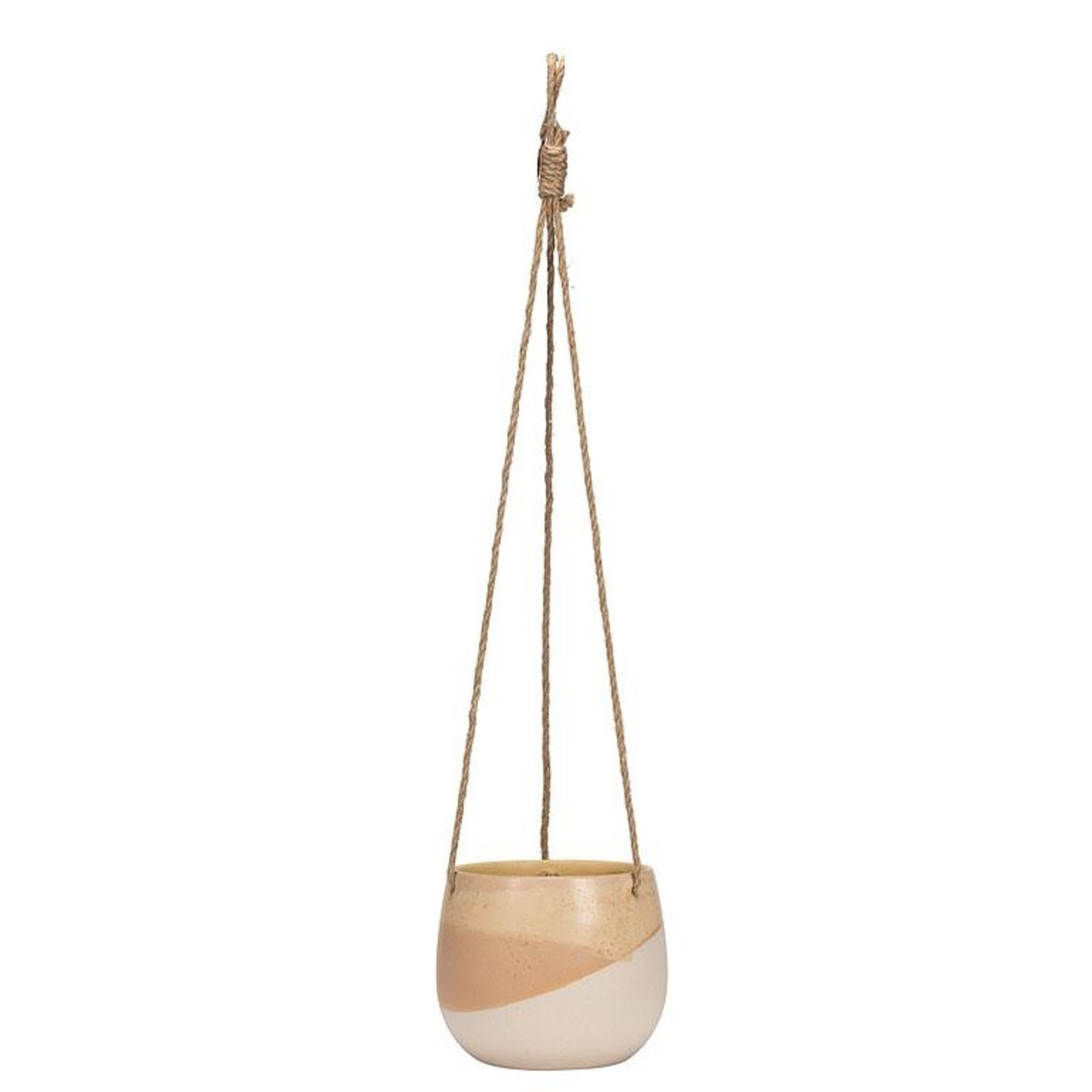 Abbott sm Neutral Abstract Hanging Planter