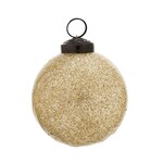 Indaba Glitter Ball Ornament S, Champagne