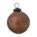 Indaba Glitter Ball Ornament S, Chocolate