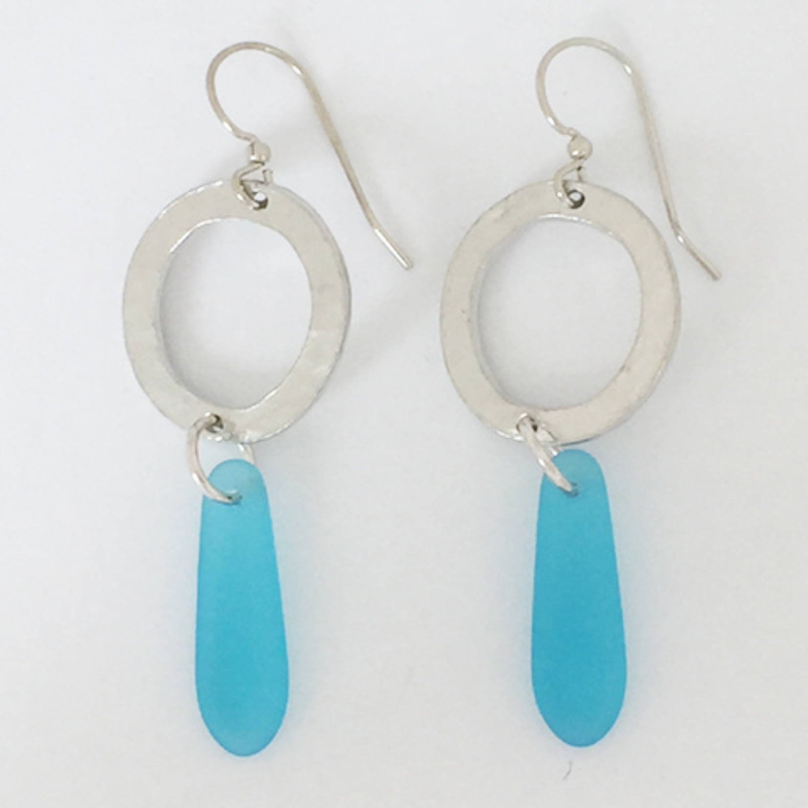 Basic Spirit Circle Drop Seaglass Earring