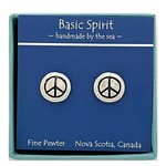 Basic Spirit Peace Sign Studded Earring