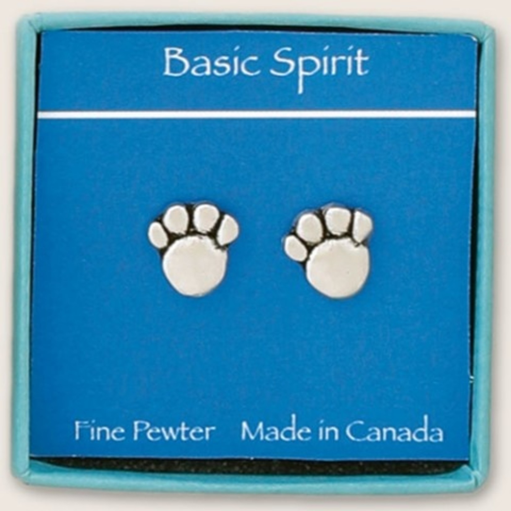 Basic Spirit Paw Print Studded Earring