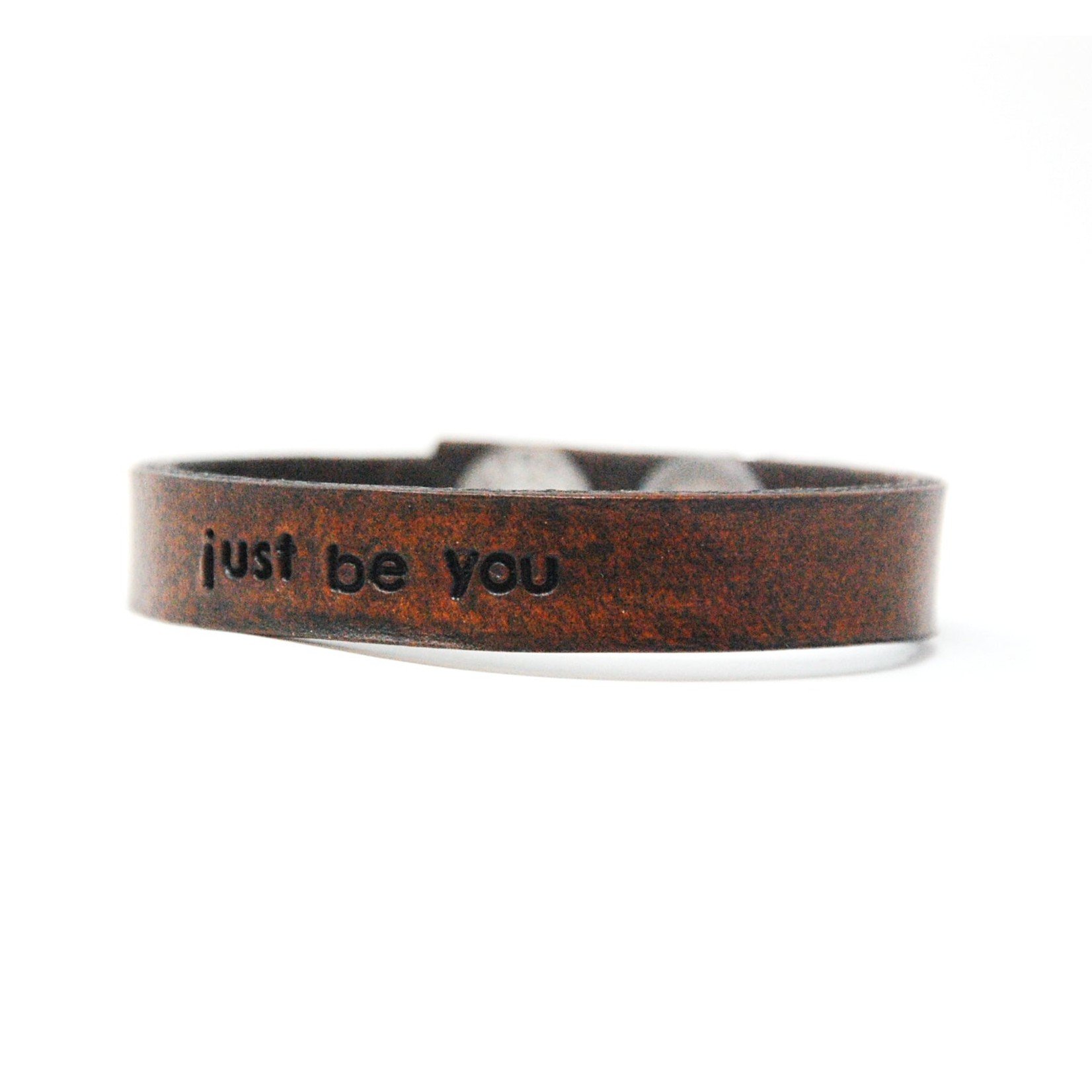 Fearless hART Stamped Leather Bracelet