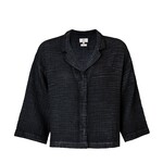 Pokoloko Crinkle Shirt Blouse - One-Sized - Black