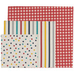 Danica Beeswax Wrap Gingham Dot and Stripe  3 pack