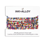 Ink & Alloy Sage Confetti Beaded 10 Strand Stretch Bracelet Multicolor