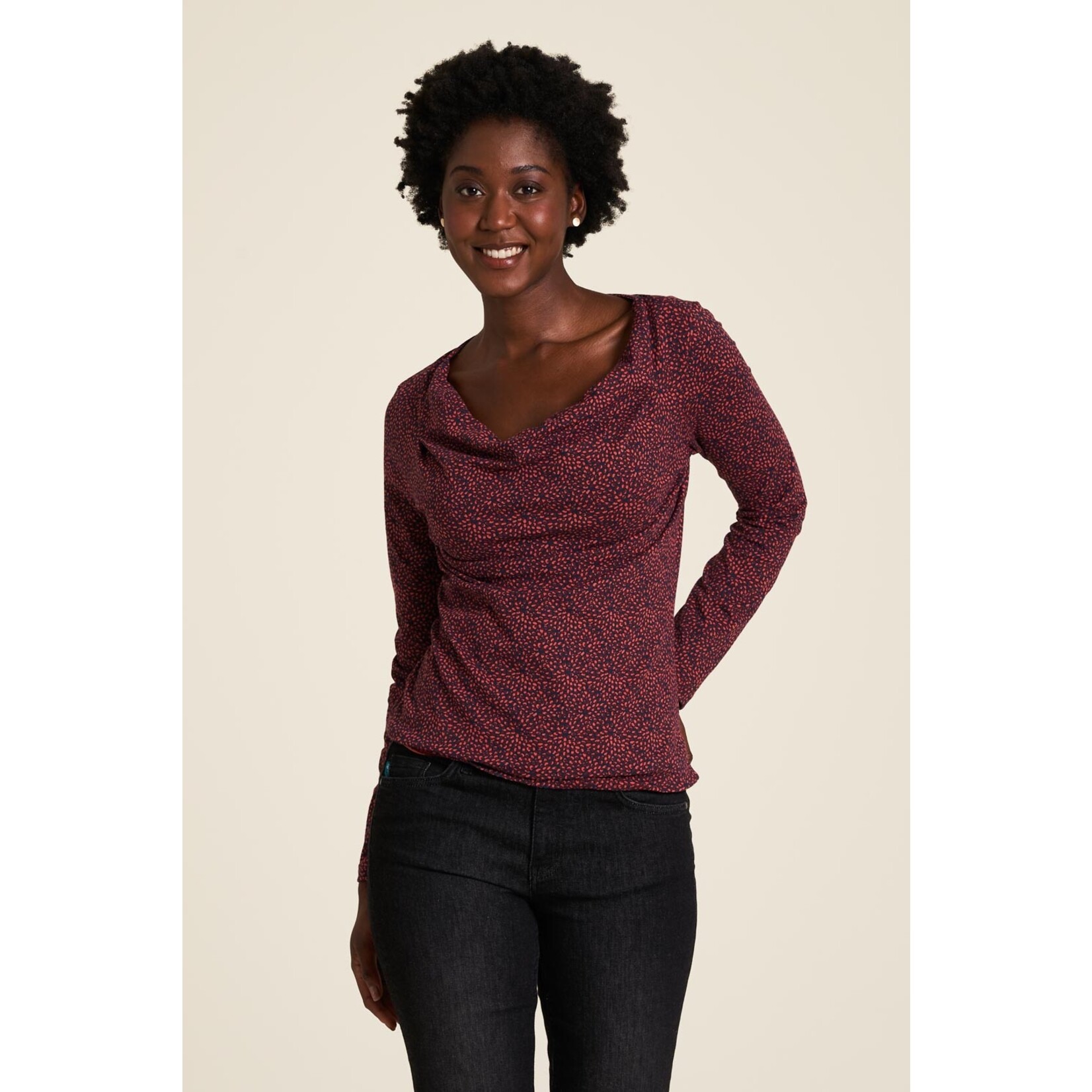 Tranquillo Shirt with waterfall Neckline