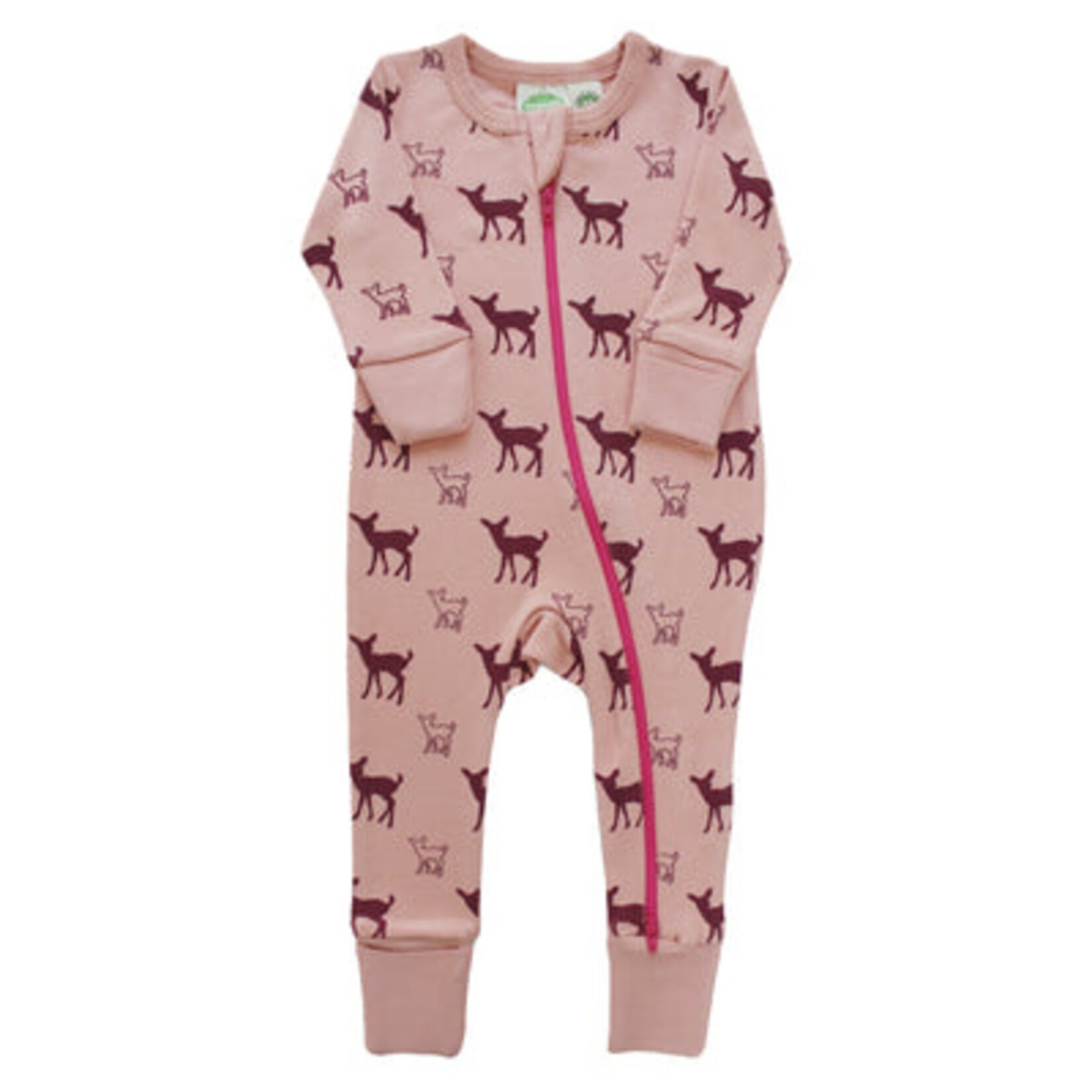 Parade Organics Berry Deer Long Sleeve Romper