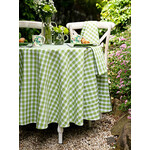 April Cornell Fern Check Tablecloth  Round 70