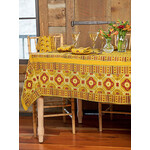 April Cornell Traveler natural Dye tumeric Tablecloth 53x53
