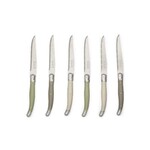 Laguiole Serrated Knife Set ABS Lichen Mix 6pc