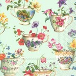 IHR Cup of Flowers light green Lunch Napkin