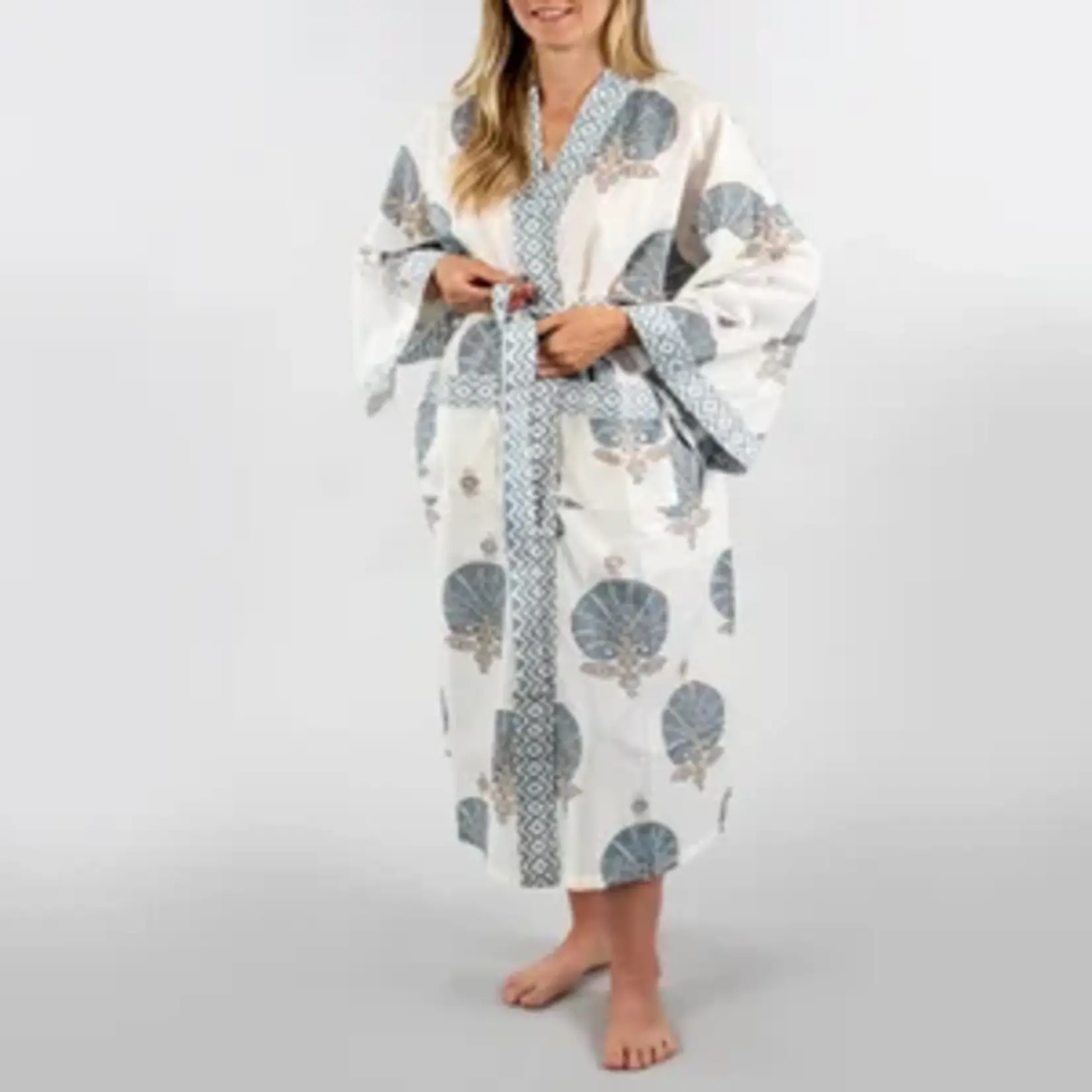 Indaba Trading Ltd. Flora Block Print Kimono