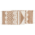 Danica Jute cotton Table Runner white