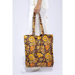 Kind Bag LTD Retro flowers Brown tote