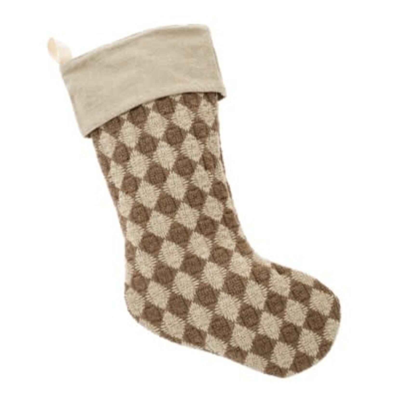 Indaba Trading Ltd. Brown Check Weave Stocking