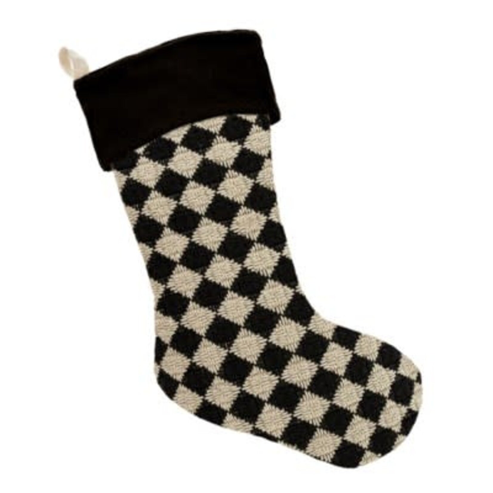 Indaba Trading Ltd. Black Check Weave Stocking
