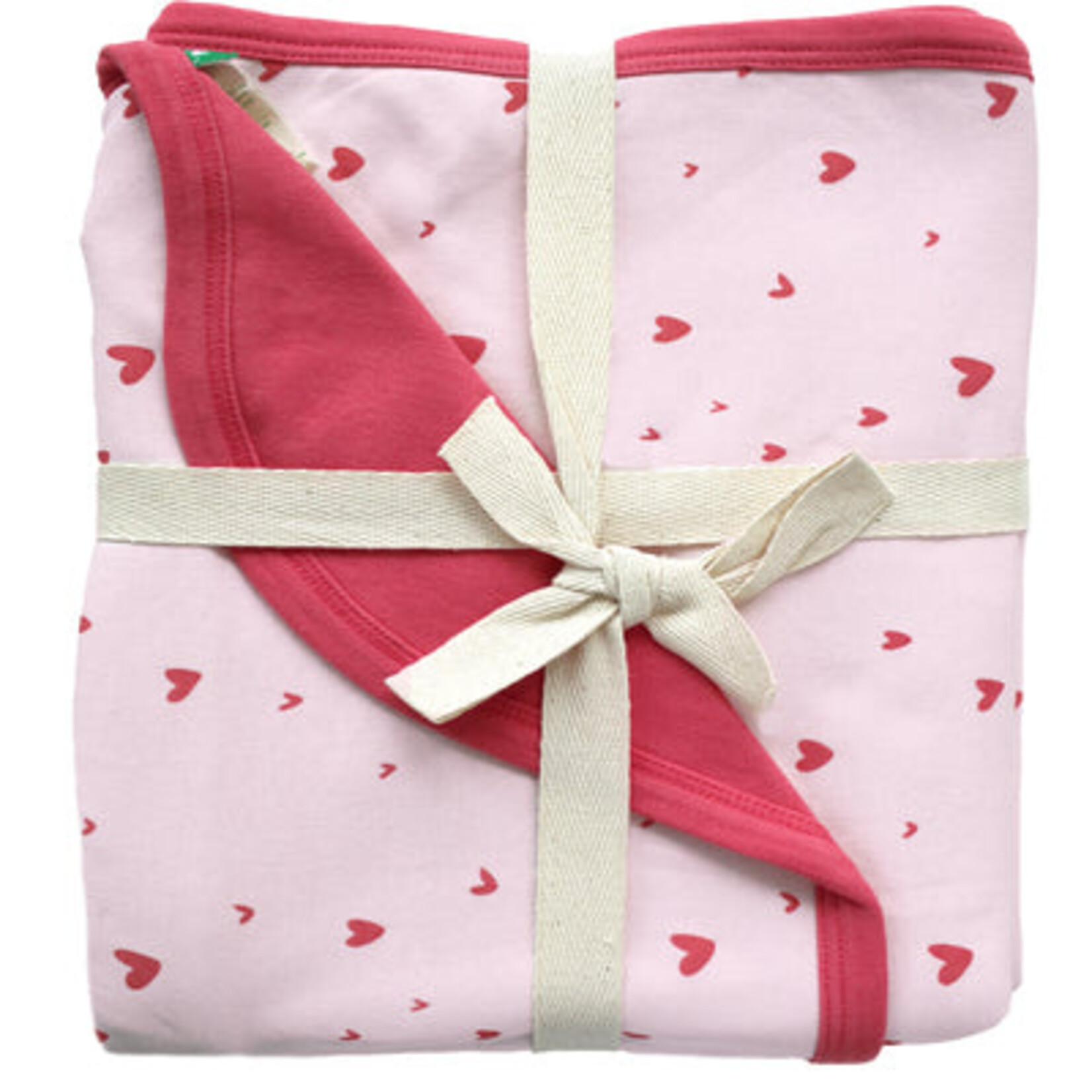 Parade Organics Pink Hearts Organic Keepsake Blanket