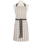 Danica Pencil Stripe Grey Chef Apron