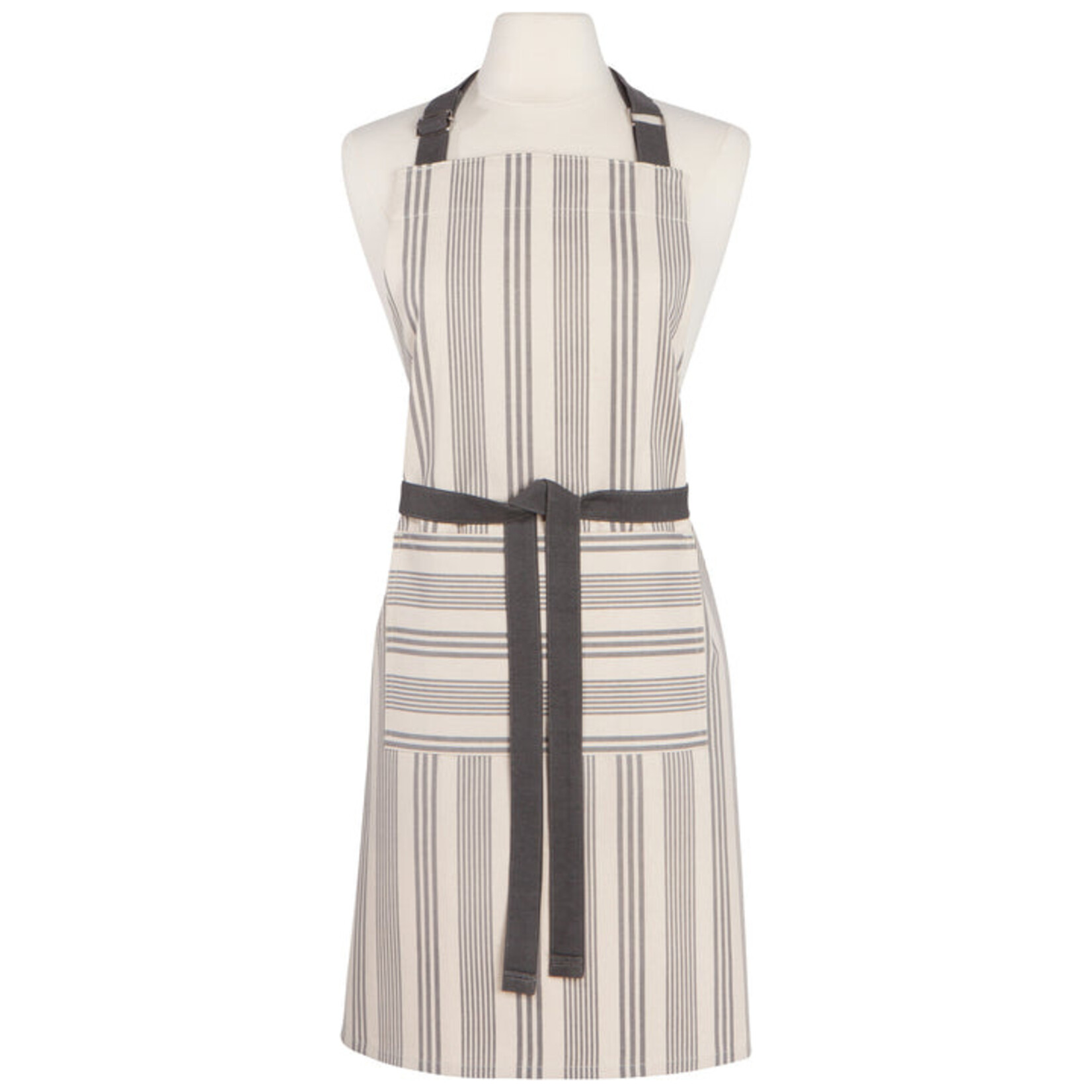 Danica Pencil Stripe Grey Chef Apron