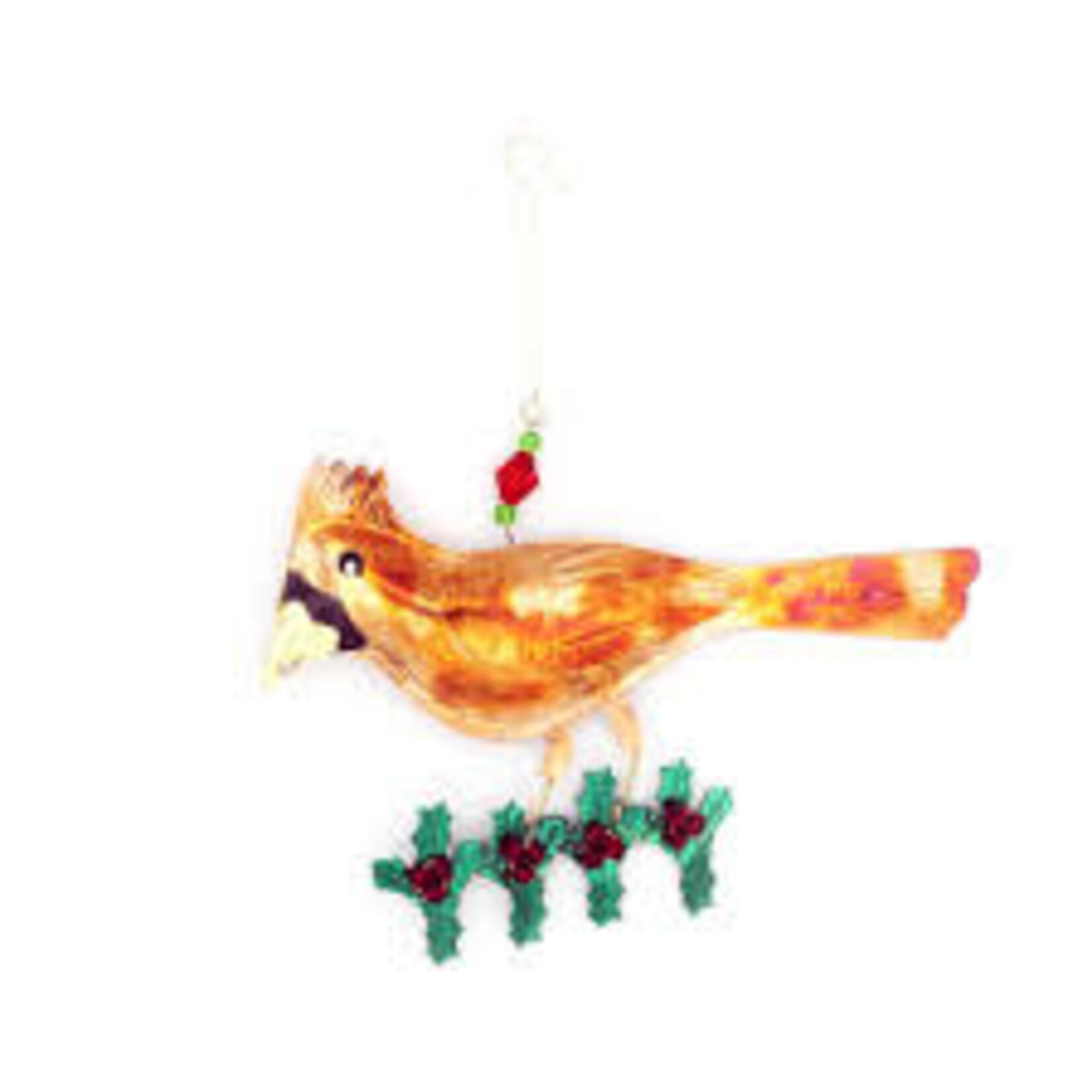 Pilgrim Imports Holly Cardinal ornament