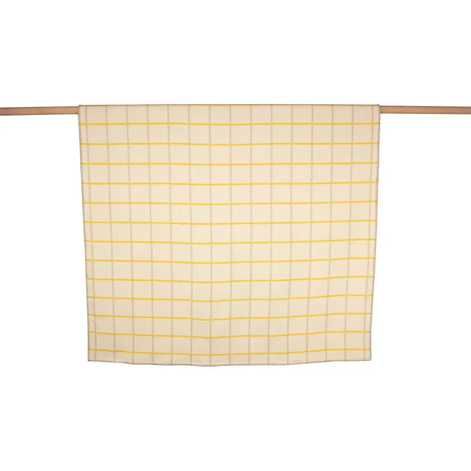 David Fussennegger Jade flannel Cotton Throw Checks offwhite
