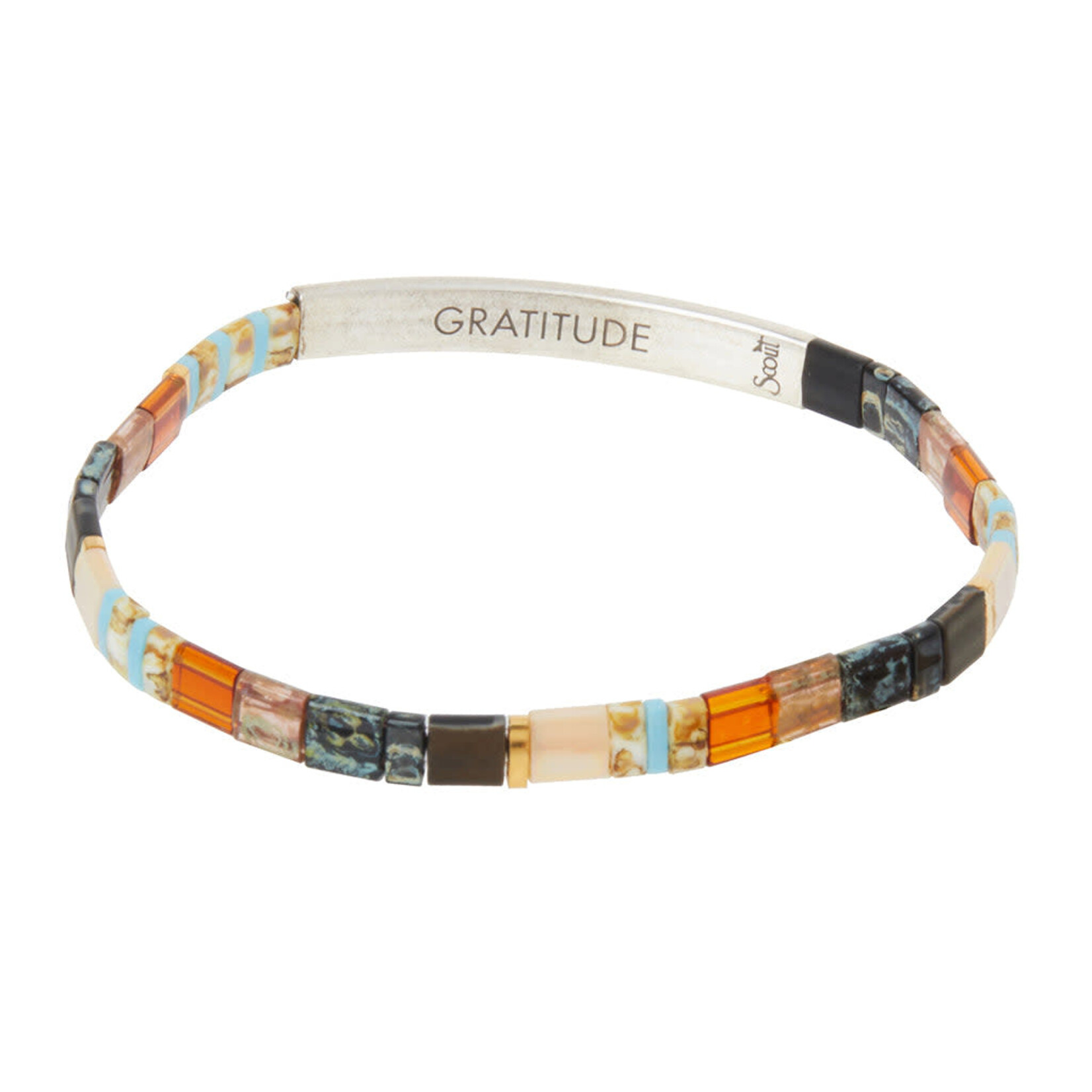 Scout Curated Wears Miyuki Bracelet Earth/Sky/Silver