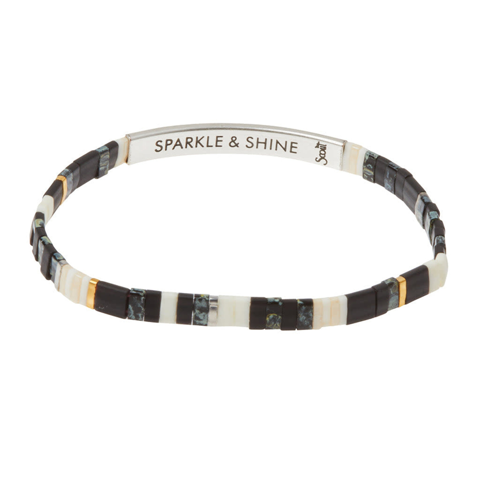Scout Curated Wears Miyuki Bracelet Raven/Silver