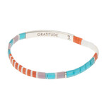Scout Curated Wears Miyuki Bracelet Turq/Org/Silver