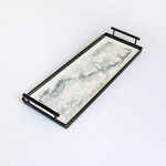 Lynn & Liana Designs Marble Black Resin Rectangle Tray