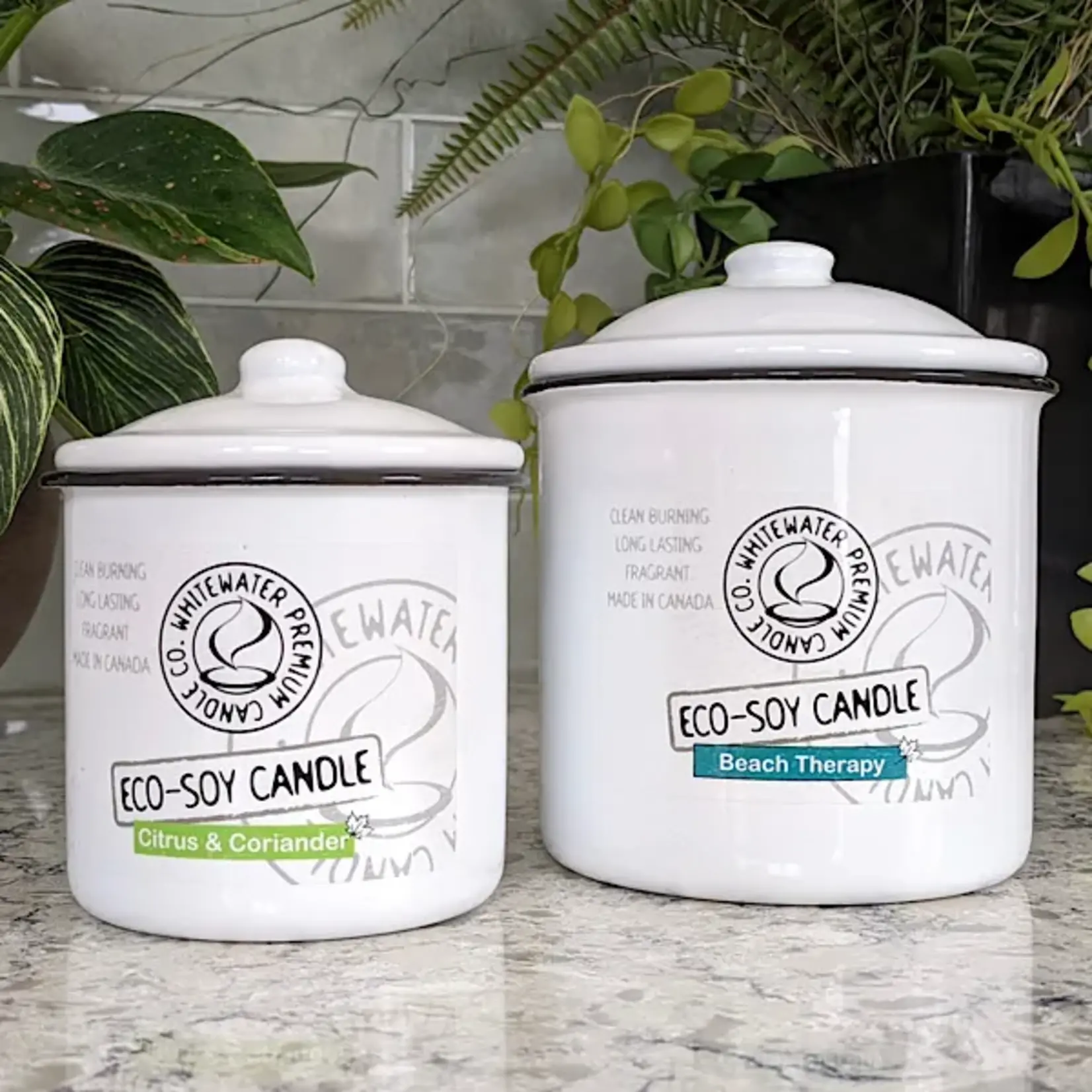 Whitewater Candles 18 oz Soy Candle Cool Peony