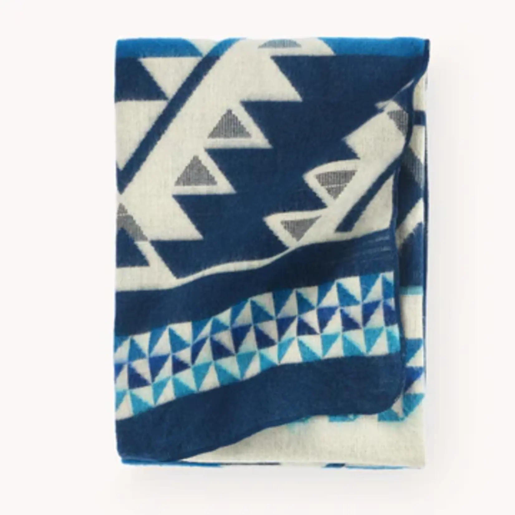 Pokoloko Diamond Navy Teal Southwest Blanket Throw
