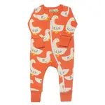 Parade Organics Print 2 Way Zip Romper Goose