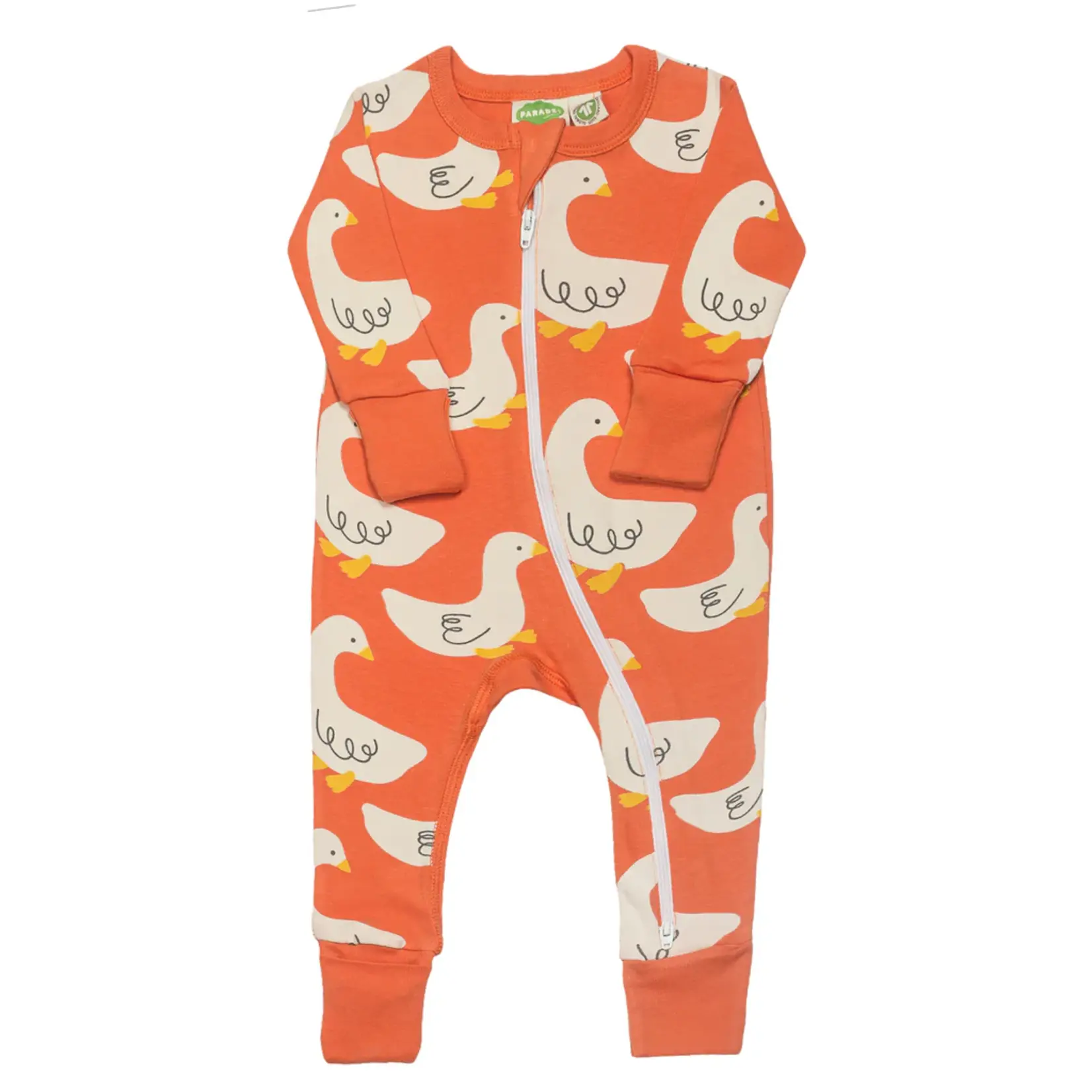 Parade Organics Print 2 Way Zip Romper Goose