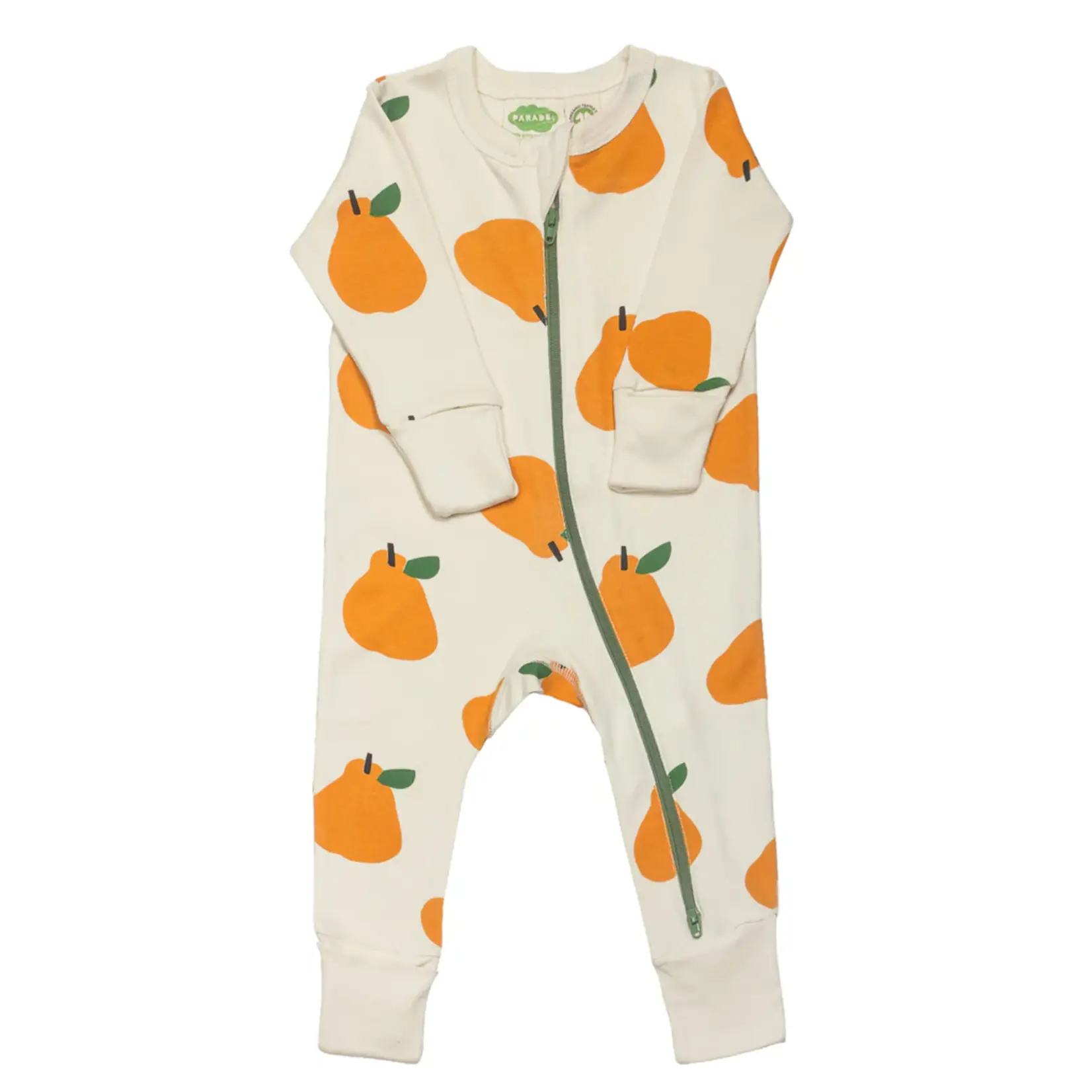 Parade Organics Print 2 Way Zip Romper Big Pears
