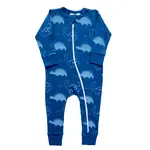 Parade Organics Print 2 Way Zip Romper Dinos