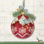 IHR Christmas Bauble cream Cocktail Napkin