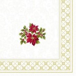 IHR Classic Christmas Poinsettia  Cocktail Napkin