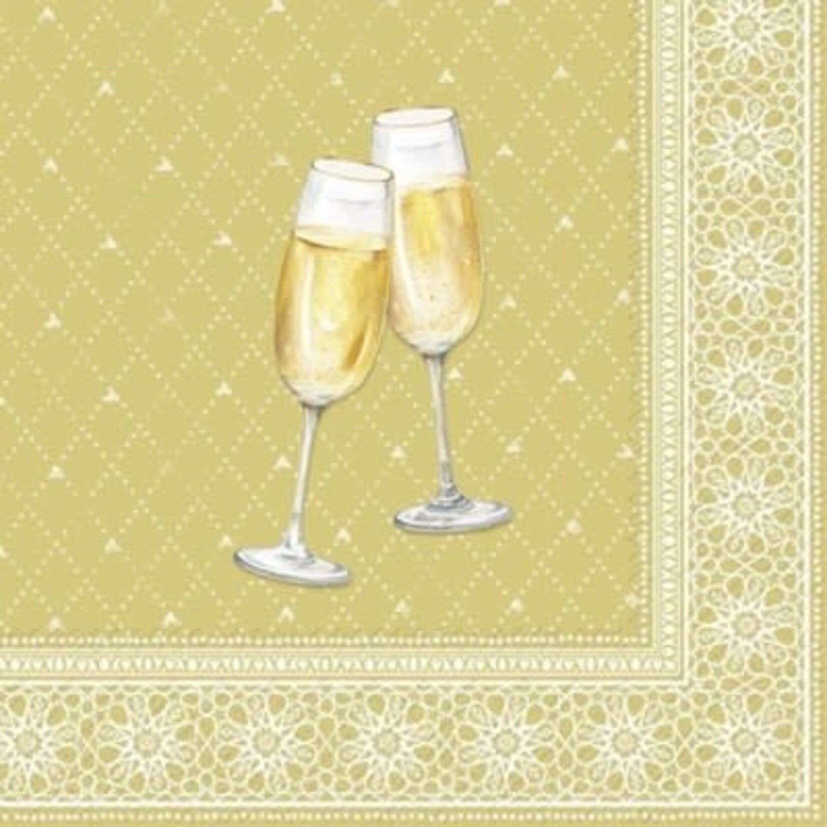 IHR Golden Drinks  Cocktail Napkin