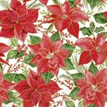 IHR Christmas Poinsettia Lunch Napkin