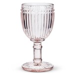 Abbott Dot and Panel Wine Glass Pink