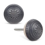 Abbott Embossed Ball Knob black