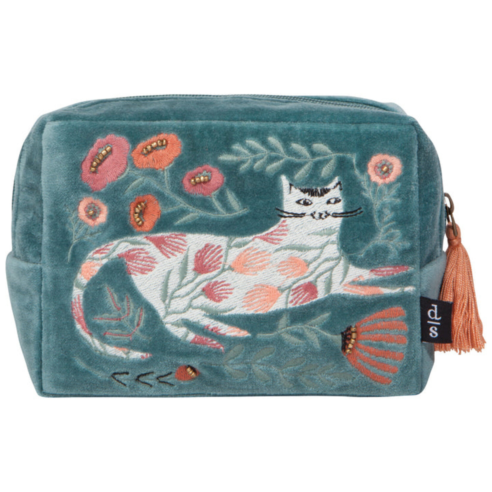 Danica Catbloom Embroidered Pouch