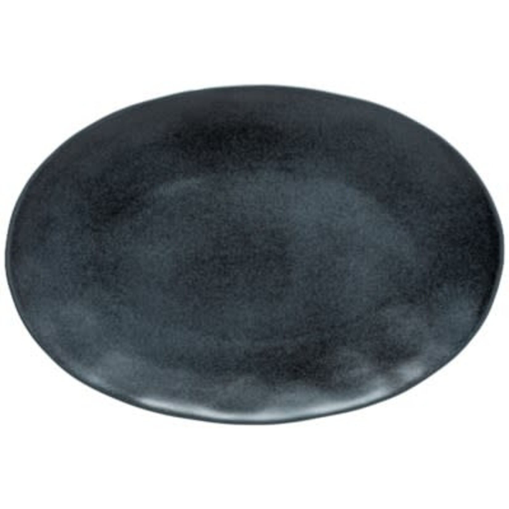 Livia Matte Black Oval Platter XL