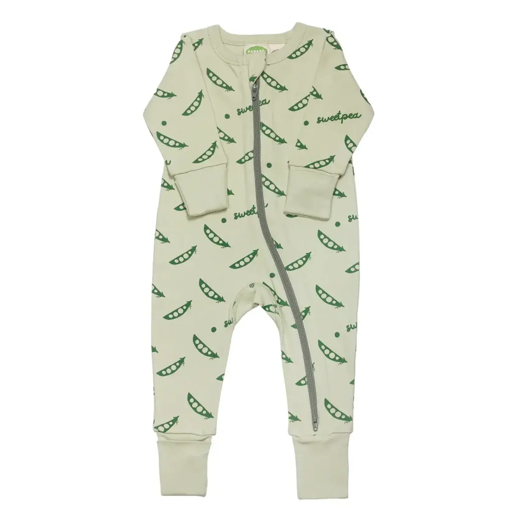 Parade Organics Print 2 Way Zip Romper Sweatpea