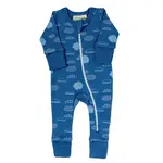 Parade Organics Print 2 Way Zip Romper Clouds