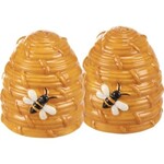 Primatives by Kathy SALT & PEPPER SET - BEE SKEP