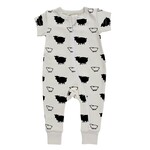 Parade Organics Short Sleeve Print 2 Way Zip Romper Sheep
