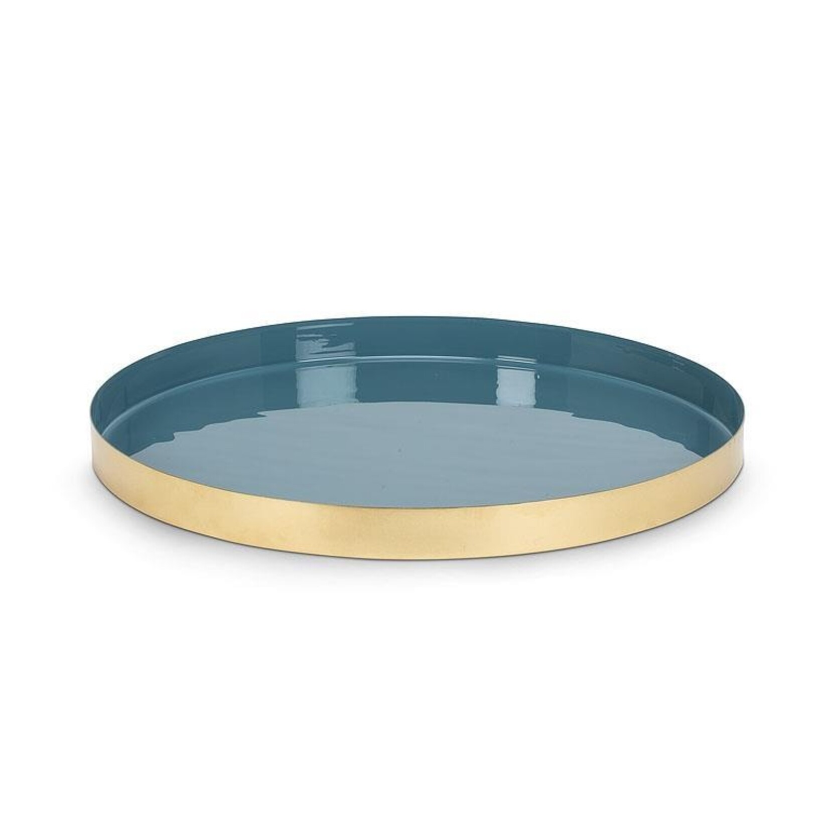 Abbott Round Tray enamel blue