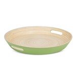 Abbott Green Round Tray with handle